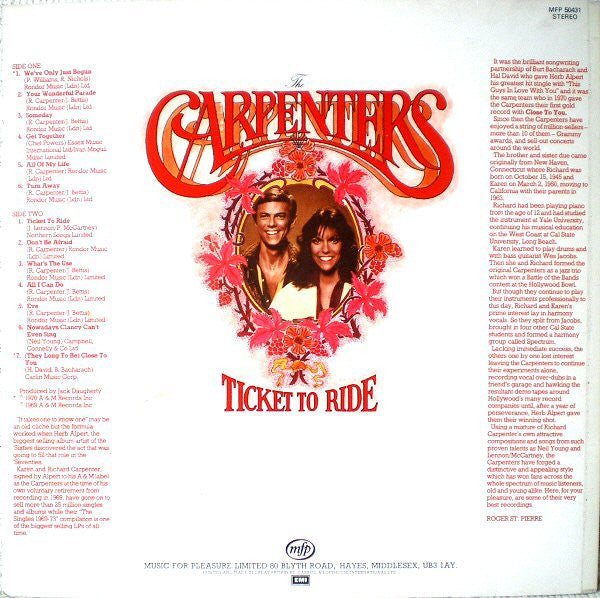 Carpenters : Ticket To Ride (LP, Album, Comp)