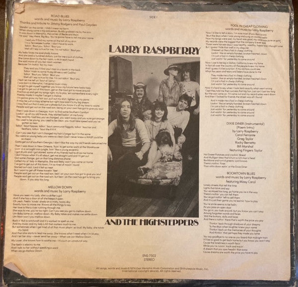 Larry Raspberry And The Highsteppers : "Highsteppin' And Fancy Dancin'" (LP, Album, Mon)