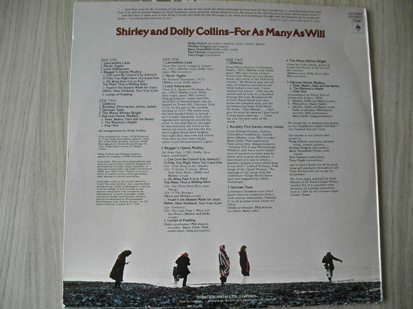 Shirley And Dolly Collins* : For As Many As Will (LP, Album)