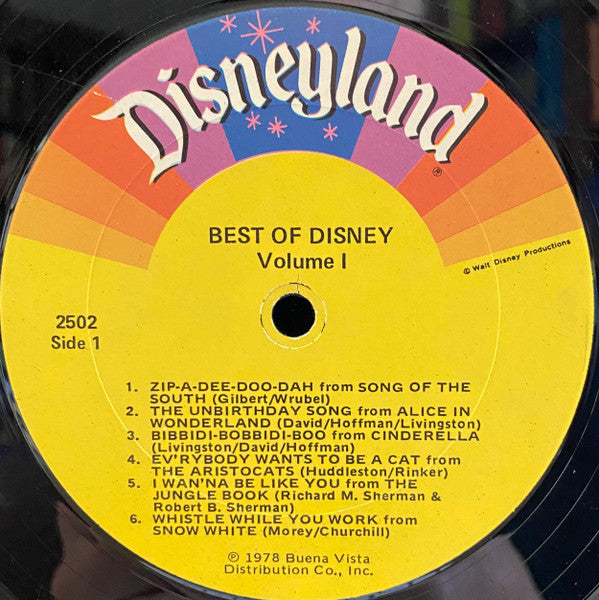 Various : The Best Of Disney Volume One (LP, Comp)