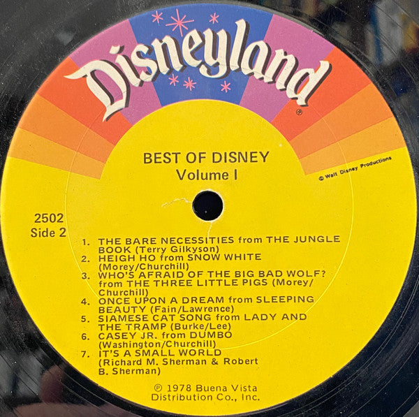 Various : The Best Of Disney Volume One (LP, Comp)