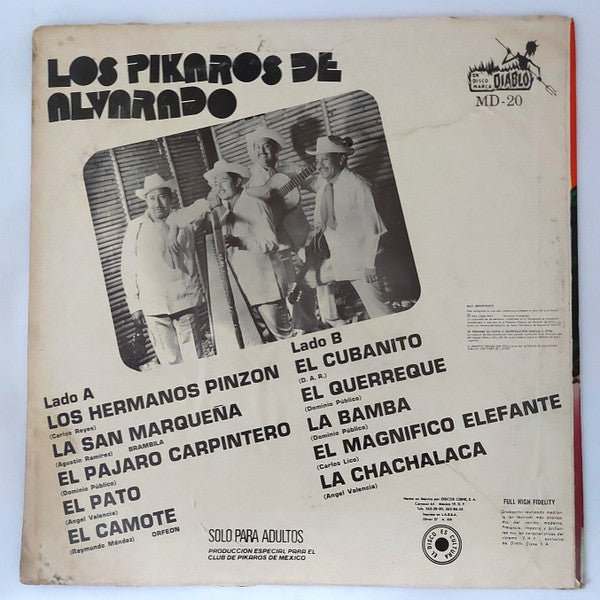 Los Pikaros De Alvarado : Solo Para Adultos (LP, Album)