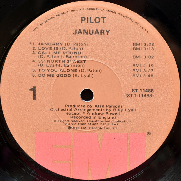 Pilot : January (LP, Album, Los)