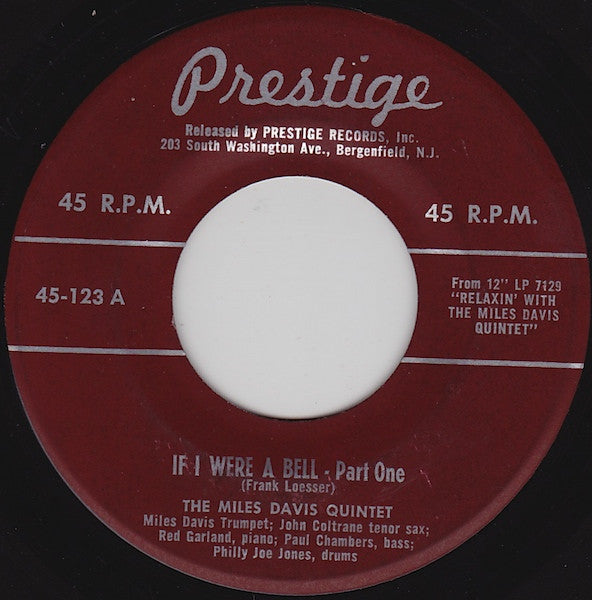 The Miles Davis Quintet : If I Were A Bell (7")