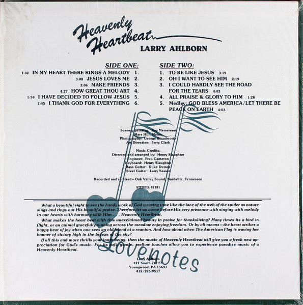 Larry Ahlborn : Heavenly Heartbeat (LP)