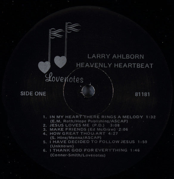 Larry Ahlborn : Heavenly Heartbeat (LP)