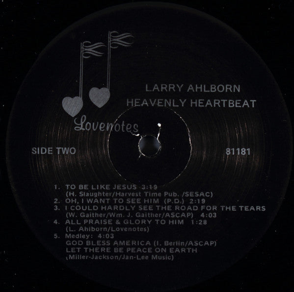 Larry Ahlborn : Heavenly Heartbeat (LP)