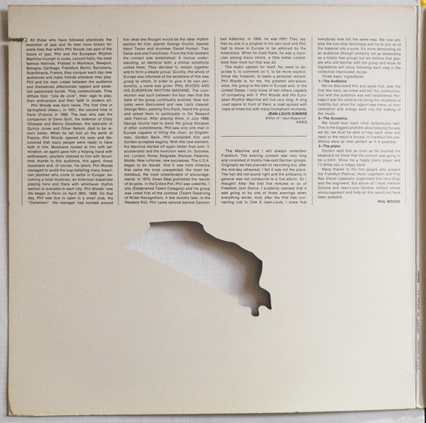 Phil Woods And His European Rhythm Machine : At The Frankfurt Jazz Festival (LP, Album, MO)