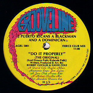 2 Puerto Ricans, A Blackman And A Dominican : Do It Properly (The Original) (12", RE)