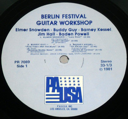 Various : Berlin Festival Guitar Workshop (LP, Album)
