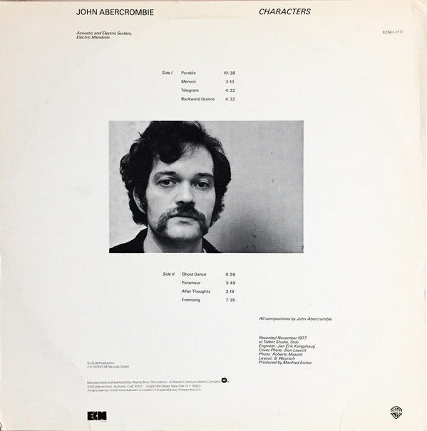 John Abercrombie : Characters (LP, Album)