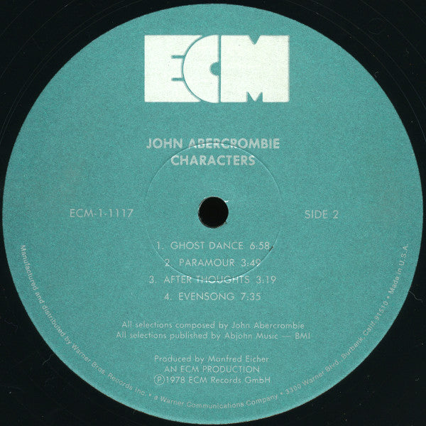 John Abercrombie : Characters (LP, Album)