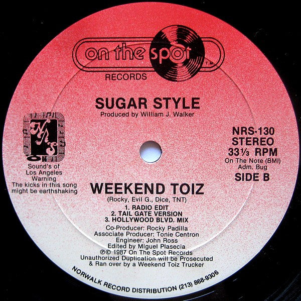 Sugar Style : Weekend Toiz (12")