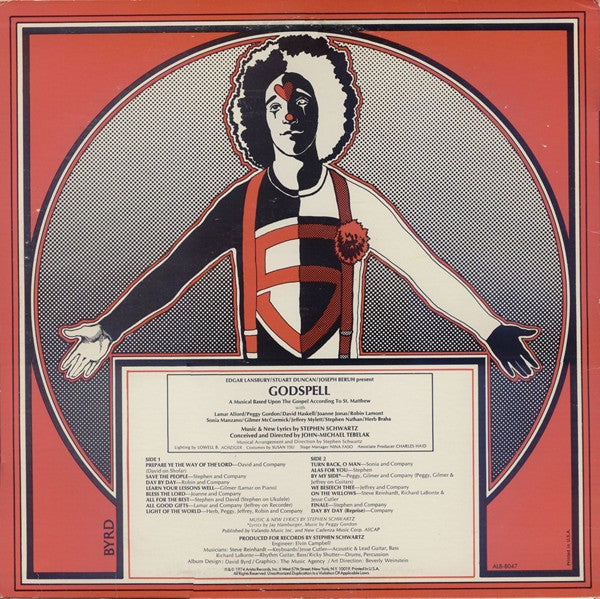 "Godspell" Original Cast : Godspell (LP, Album, RE)