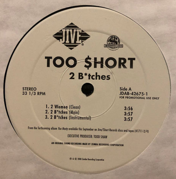 Too Short : 2 B*tches / Pimp Sh*t (12", Promo)