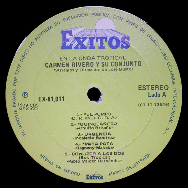 Carmen Rivero Y Su Conjunto : En La Onda Tropical (LP, Album)