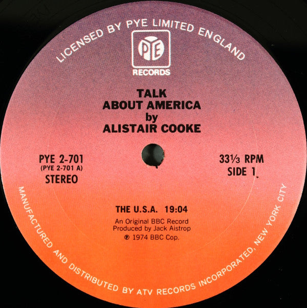 Alistair Cooke (2) : Talk About America (2xLP, Comp, Gat)