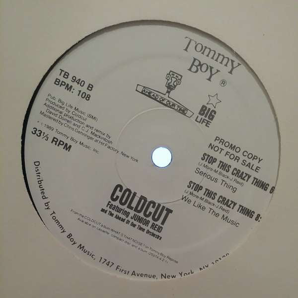 Coldcut Featuring Junior Reid And The Ahead Of Our Time Orchestra* : Stop This Crazy Thing (12", Promo)