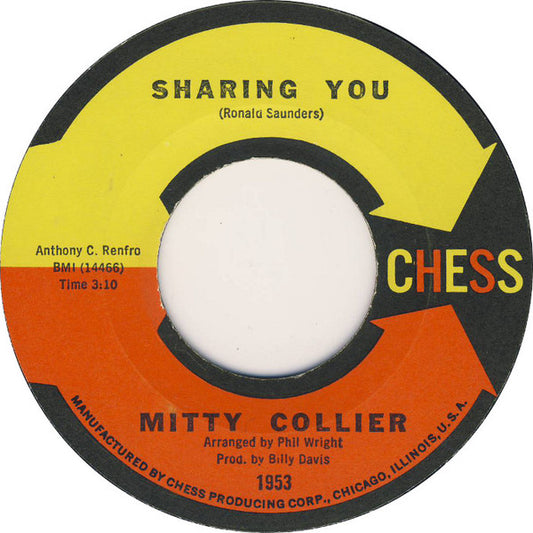 Mitty Collier : Sharing You / Walk Away (7", Single)