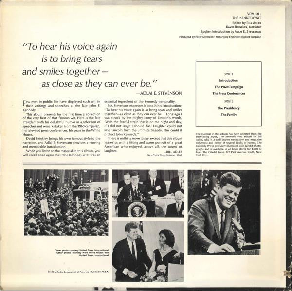 John F. Kennedy : The Kennedy Wit (LP, Album, Mono, RP)