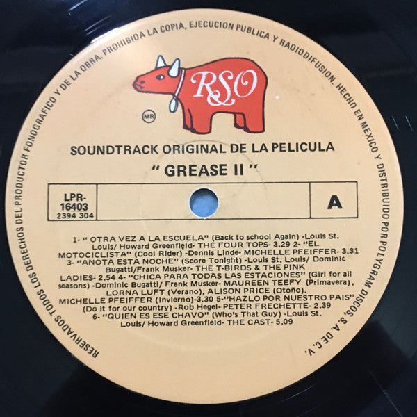 Various : Vaselina 2 (Música Original De La Película) = Grease 2 (Original Soundtrack Recording) (LP, Comp, Gat)