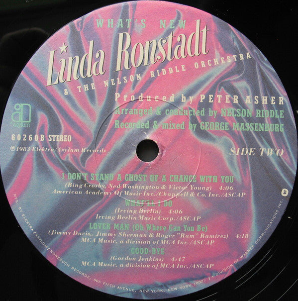 Linda Ronstadt & The Nelson Riddle Orchestra* : What's New (LP, Album, All)