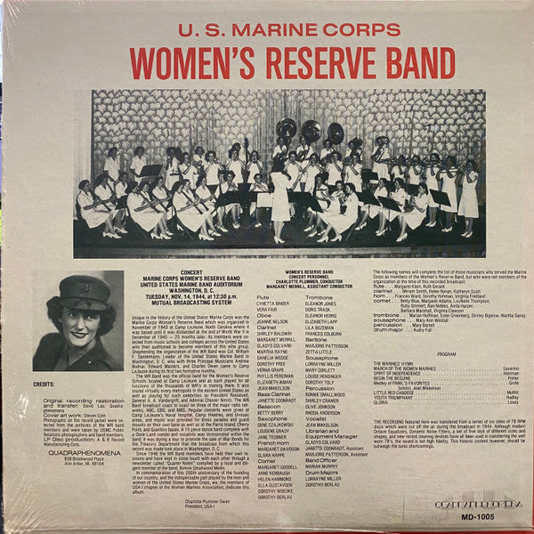 Marine Corps Women's Reserve Band : Marine Corps Women's Reserve Band (LP, Mono)