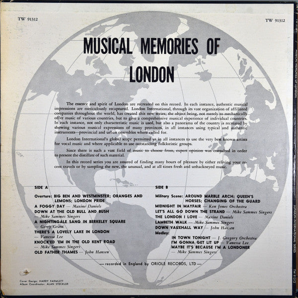 Various : Musical Memories Of London (LP, Mono)