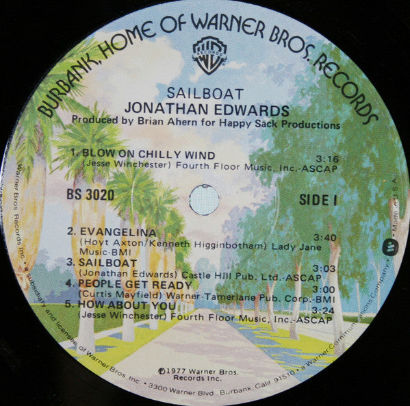 Jonathan Edwards (2) : Sailboat (LP, Album, Win)