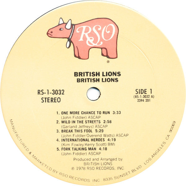 British Lions : British Lions (LP, Album, San)