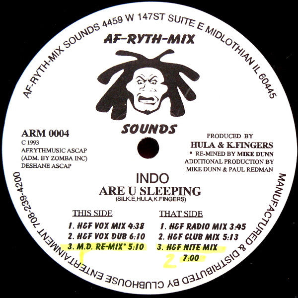 Indo : Are U Sleeping (12")