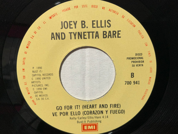 Joey B. Ellis And Tynetta Hare : Go For It! (Heart And Fire) = Ve Por Ello (Corazon Y Fuego) (7", Single, Promo)