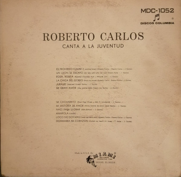 Roberto Carlos : Roberto Carlos Canta A La Juventud (LP, Album)