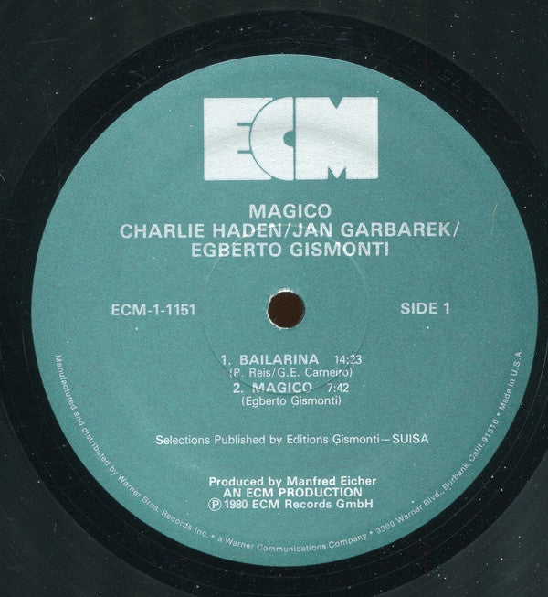 Charlie Haden / Jan Garbarek / Egberto Gismonti : Magico (LP, Album)