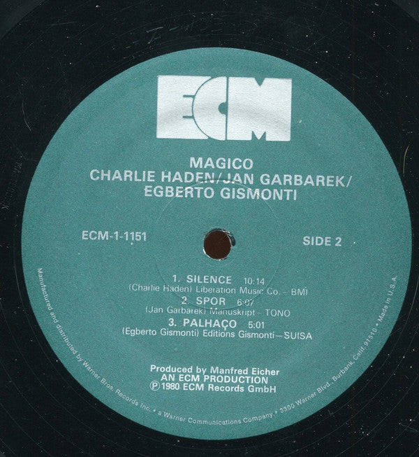 Charlie Haden / Jan Garbarek / Egberto Gismonti : Magico (LP, Album)