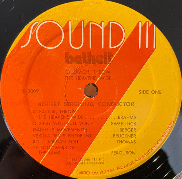 Bethel College Choir : O Savior, Throw The Heavens Wide (LP, Album)