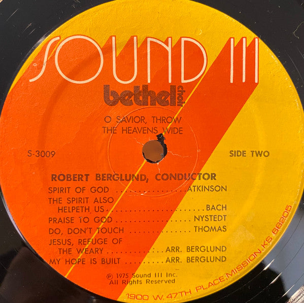 Bethel College Choir : O Savior, Throw The Heavens Wide (LP, Album)