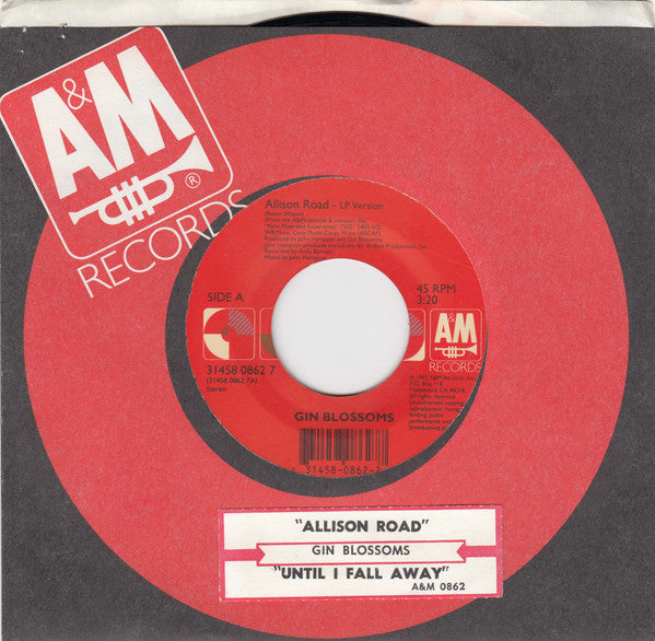 Gin Blossoms : Allison Road (7")