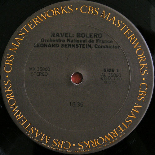 Leonard Bernstein And Orchestre National De France / Andrew Kazdin And Thomas Z. Shepard : Ravel: Bolero (LP, Comp, RM)