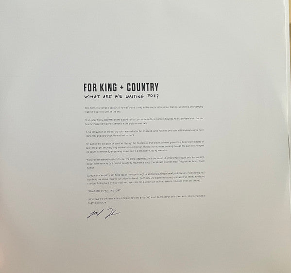 For King & Country : What Are We Waiting For? (2xLP, Gat)
