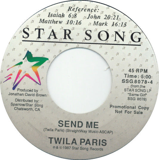 Twila Paris : Send Me (7", Promo)