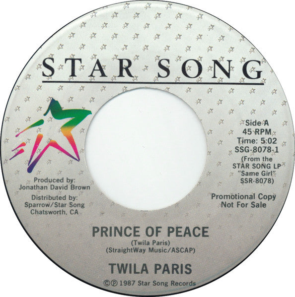 Twila Paris : Prince Of Peace (7", Promo)