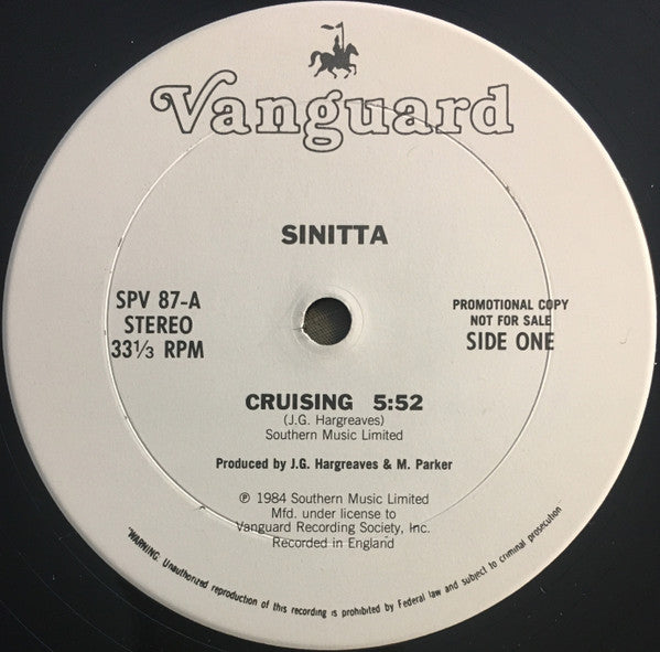 Sinitta : Cruising (12", Promo)