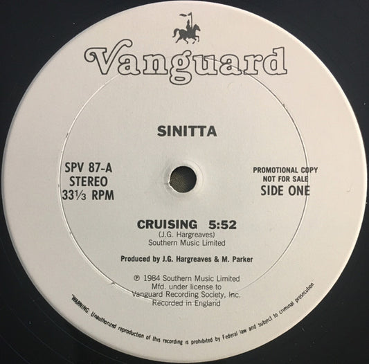Sinitta : Cruising (12", Promo)