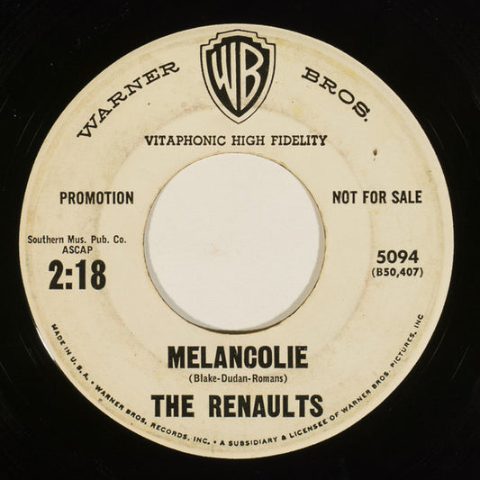 The Renaults (3) : Melancolie/Stella (7", Single, Promo)
