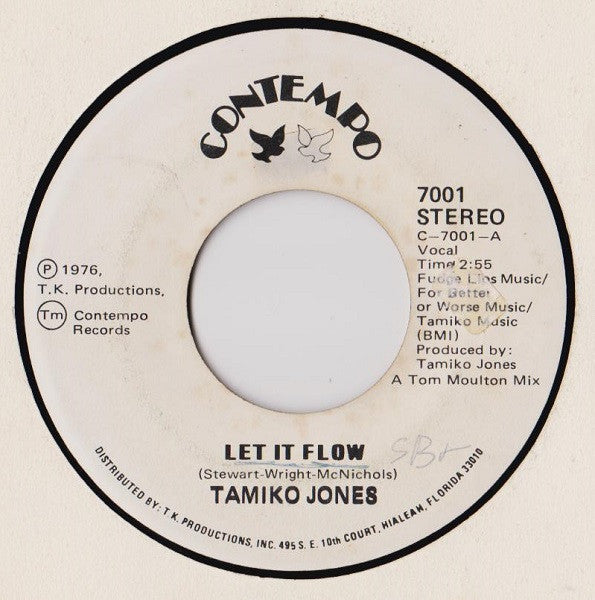 Tamiko Jones : Let It Flow (7", Single)