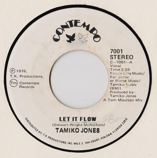 Tamiko Jones : Let It Flow (7", Single)