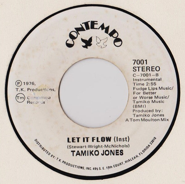 Tamiko Jones : Let It Flow (7", Single)