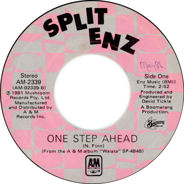 Split Enz : One Step Ahead (7", Ltd, Las)