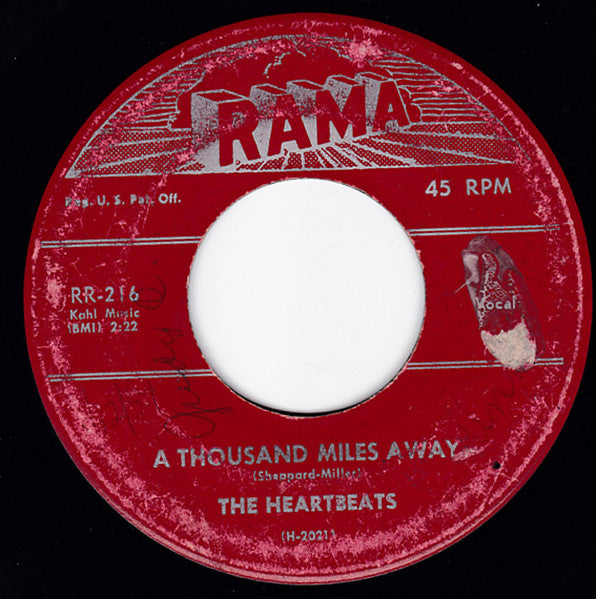 The Heartbeats : A Thousand Miles Away / Oh Baby Don't (7", Single)